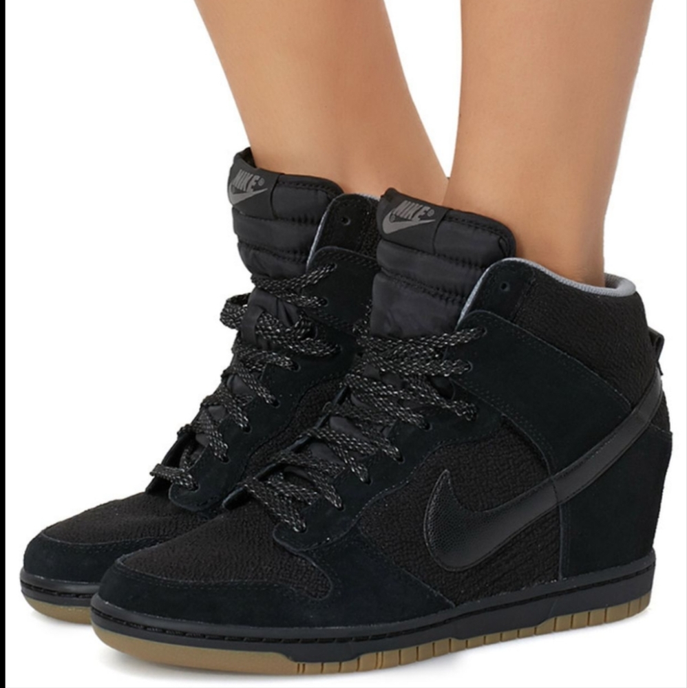 Nike Dunk Sky Hi Hidden Wedge Sneakers 'Black Gum'